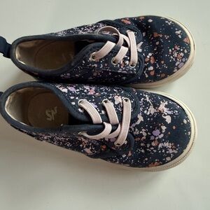 Vans navy paint splatter shoes